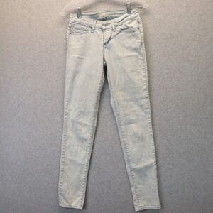 Levi's 711 Jeans Womens 25‎ Skinny 5-Pocket Stretch Denim Light Blue Stone Wash